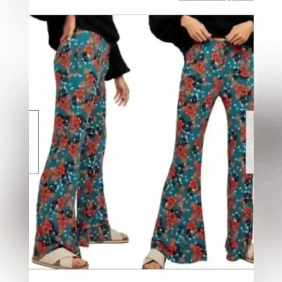 Free People Can’t Take My Eyes Off You Floral Pants L - Picture 3 of 9
